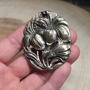 Vintage St. Anthony Lily Flower Brooch.